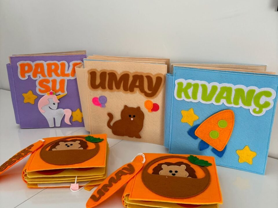 keçe etkinlik kitabı, ince motor becerisi, quiet book